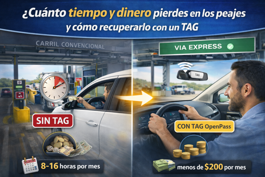 Cuanto tiempo pierdes en peajes